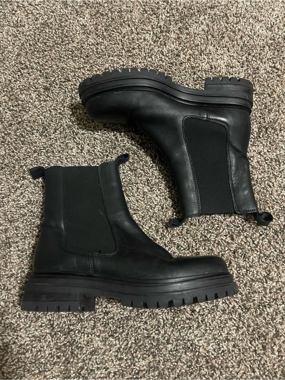Miz Mooz Black Lizette Chelsea Boots Size 38 EUR